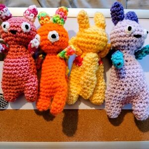 Handmade Crochet Dog Toys W/Squeakers